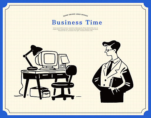 디자인 남자 의자 일러스트 비즈니스 모션 회의 아이디어 직장 경제 컴퓨터 사무실 사무용품 공간 램프 시간 업무 책상 준비 창의성 국내일러스트 AI파일 가구 컨셉 회사 문구용품 조명 사람 전자제품 작업 파일형식 벡터