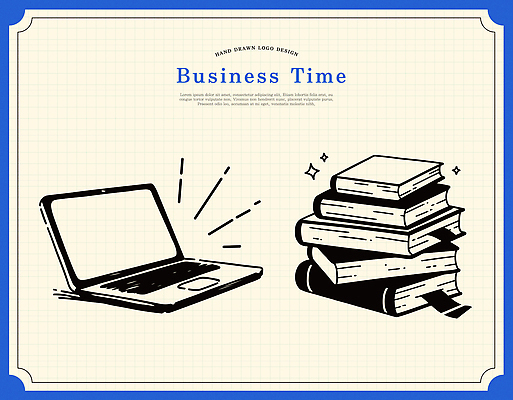 디자인 일러스트 비즈니스 아이디어 책 노트북 학습 사무실 환경 자료 업무 작업 편안함 준비 창의성 국내일러스트 AI파일 교육 컨셉 전자제품 감각 파일형식 벡터