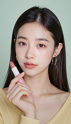 JPG 모델 편집이미지 여자 패션 장신구 웃음 화장 뷰티 촬영 화장품 립스틱 피부 의료성형뷰티 편집실사 AI인물포토 AI콘텐츠 표정 사람 신체부위 CG 파일형식 AI포토