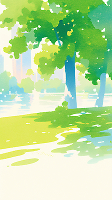 JPG 나무 공원 여유 일러스트 자연 생명 아침 휴식 풍경 잔디 초록색 물 여름 빛 강 햇빛 평화 산책 도시 조용 뷰티풀 국내일러스트 AI일러스트 AI콘텐츠 주간 자연요소 식물 계절 공공시설 감정 컬러 컨셉 태양 생태계 파일형식