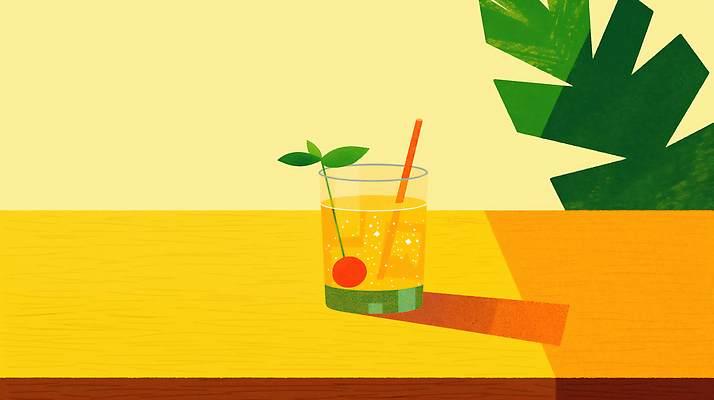 JPG 여유 음료 컬러 일러스트 자연 탁자 잔 목재 장식 여름 햇빛 주스 촉촉함 신선 체리 민트 열대과일 그림 상큼 오후 국내일러스트 AI일러스트 AI콘텐츠 나무 식기 계절 감정 가구 과일 재료 태양 젖음 허브 생태계 파일형식