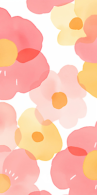 JPG 디자인 꽃 예술 분홍색 백그라운드 패턴 일러스트 자연 수채화 장식 여름 노란색 물감 시원함 부드러움 화사함 감성 뷰티풀 색감 차분 국내일러스트 AI일러스트 AI콘텐츠 식물 계절 컬러 컨셉 무늬 미술도구 감각 생태계 파일형식