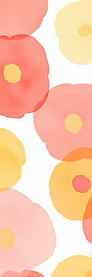 JPG 디자인 꽃 감정 예술 분홍색 컬러 백그라운드 패턴 일러스트 자연 페인팅 수채화 장식 노란색 모던 그림 심플 화사함 뷰티풀 창의성 국내일러스트 AI일러스트 AI콘텐츠 식물 컨셉 무늬 생태계 파일형식