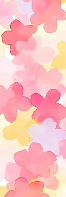 JPG 디자인 꽃 예술 분홍색 컬러 백그라운드 패턴 일러스트 자연 추상 노란색 봄 부드러움 화사함 감성 조화 뷰티풀 테마 국내일러스트 AI일러스트 AI콘텐츠 식물 계절 컨셉 무늬 감각 생태계 파일형식