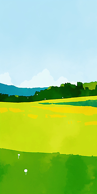 JPG 식물 일러스트 자연 하늘 생명 바람 산 풍경 초원 초록색 여름 햇빛 농경지 평화 자유 드넓은 풍요 익산 국내일러스트 AI일러스트 AI콘텐츠 자연요소 계절 컬러 컨셉 날씨 태양 농장 전라북도 생태계 파일형식