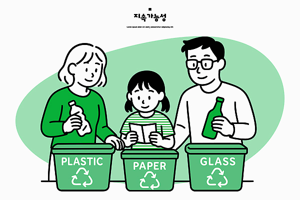 교육 종이 어린이 일러스트 가족 모션 유리 성인 학습 환경 재활용 의식 쓰레기 플라스틱 친환경 자원 분리배출 생활습관 책임감 국내일러스트 AI파일 컨셉 관계 재질 사람 습관 파일형식 벡터