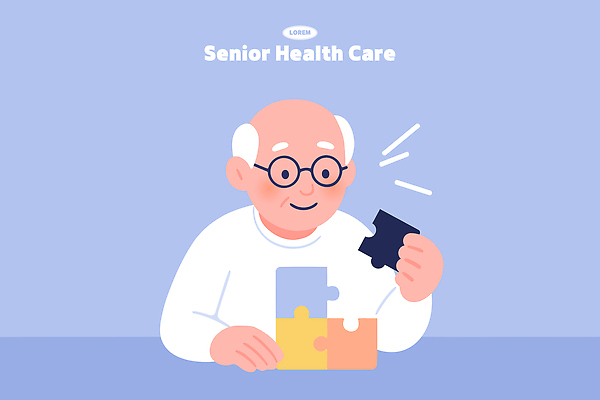 손 노년 감정 컬러 조각 일러스트 모션 실내 웃음 취미 건강관리 퍼즐 편안함 집중 즐거움 호기심 국내일러스트 AI파일 컨셉 표정 건강 관리 성인 내부 신체부위 감각 파일형식 벡터