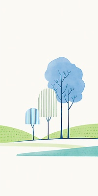 JPG 나무 식물 디자인 예술 컬러 여행 일러스트 자연 하늘 수채화 따뜻함 풍경 초원 그래픽 초록색 평화 고요 관찰 언덕 조화 국내일러스트 AI일러스트 AI콘텐츠 컨셉 모션 생태계 파일형식