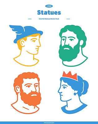 헤어스타일 디자인 여자 남자 문화 얼굴 예술 컬러 일러스트 형상 사람 조각상 표현 역사 작품 구상 뷰티풀 창의력 국내일러스트 AI파일 미술 신체부위 조형물 파일형식 벡터