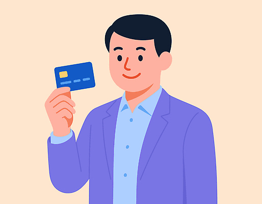 캐릭터 손 디자인 남자 행복 컬러 백그라운드 일러스트 비즈니스 미소 금융 신용카드 소비 모던 결제 스타일 국내일러스트 일러캐릭터 AI파일 카드프레임 감정 프레임 표정 사람 신체부위 경제 파일형식 벡터