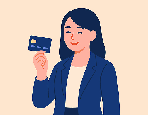 옷 여자 백그라운드 일러스트 회사 비즈니스 직장 표정 미소 일상 캐주얼 금융 믿음 촬영 거래 신용카드 소비 서비스 전문 국내일러스트 AI파일 카드프레임 감정 프레임 사람 라이프 경제 파일형식 벡터