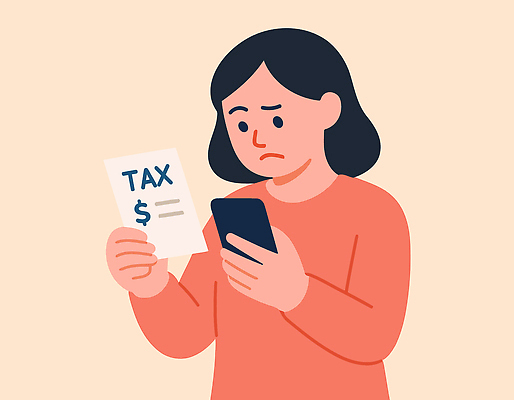 여자 일러스트 경제 스마트폰 정보 계산 선택 계획 불안 분석 고민 문제 회계 계산서 세금 소득 의사결정 재정 국내일러스트 AI파일 감정 컨셉 사람 핸드폰 스마트기기 파일형식 벡터