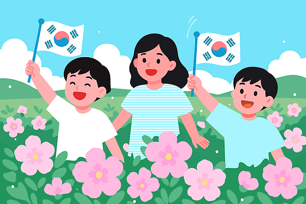 전통 사계절 꽃 행복 어린이 꽃밭 일러스트 가족 자연 기념 한국 환경 축제 국기 태극기 즐거움 광복절 놀기 순간 국내일러스트 AI파일 식물 계절 감정 아시아 관계 모션 사람 공휴일 국경일 생태계 파일형식 벡터