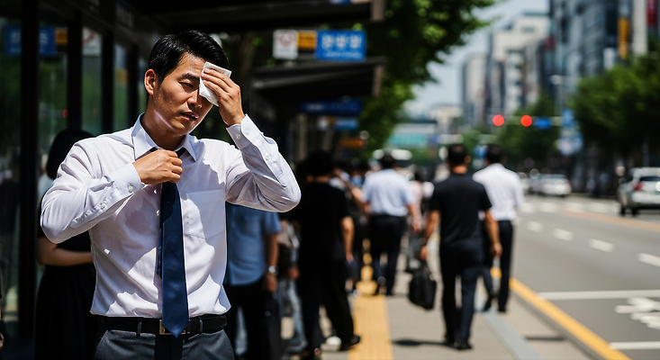 JPG 편집이미지 남자 넥타이 거리 일상 여름 햇빛 업무 직장인 도심 더위 출퇴근 땀 긴장 고생 의료성형뷰티 스타일 편집실사 AI인물포토 AI콘텐츠 직업 잡화 계절 감정 비즈니스 날씨 사람 라이프 태양 도시 작업 CG 파일형식 AI포토