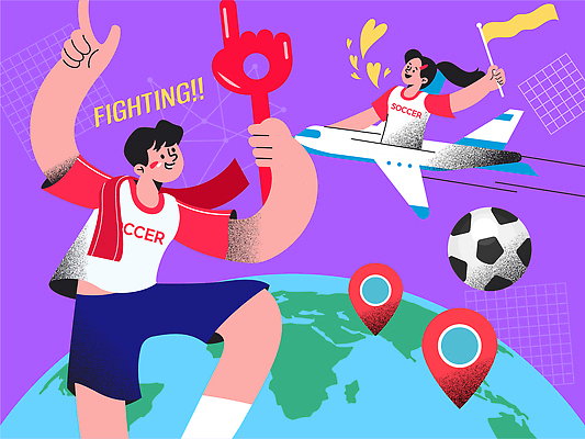 손 기념일 문화 지구 스포츠 여행 일러스트 축구공 응원 모션 협력 비행기 사람 이벤트 친구 축구 즐거움 열정 기념물 국제 동아리 국내일러스트 AI파일 감정 공 축구용품 관계 항공교통 대중교통 신체부위 구기 파일형식 벡터