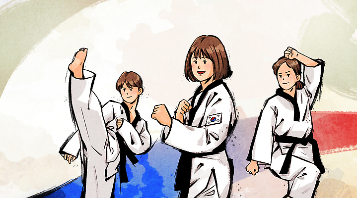 PSD 전통 옷 문화 스포츠 백그라운드 일러스트 청소년 협력 한국 기술 운동 무도 킥 연습 태권도 강렬 국내일러스트 아시아 모션 건강 사람 격투기 파일형식