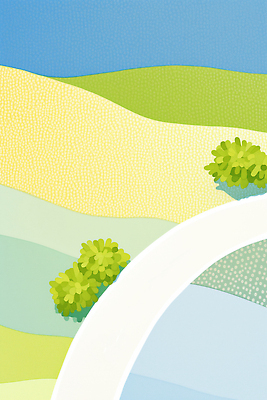 JPG 식물 여유 컬러 곡선 일러스트 자연 하늘 풍경 초원 햇빛 평화 고요 공간 편안함 유기농 부드러움 조화 뷰티풀 경관 국내일러스트 AI일러스트 AI콘텐츠 웰빙 감정 선 컨셉 태양 감각 생태계 파일형식