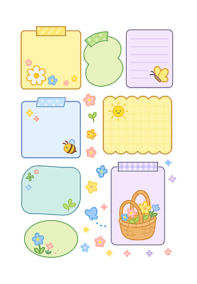 디자인 꽃 컬러 꽃다발 나비 곤충 스티커 일러스트 문구용품 인테리어 봄 벌 배열 그림 손그림 파스텔 꾸미기 알록달록 국내일러스트 AI파일 식물 동물 계절 학용품 컬러풀 오브젝트 파일형식 벡터