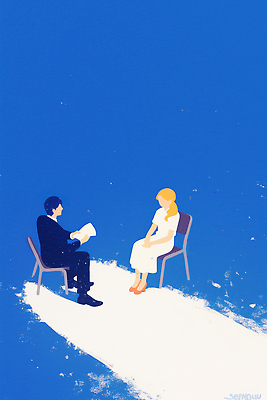 JPG 여자 남자 감정 예술 백그라운드 의자 일러스트 관계 대화 미술 파란색 표현 편안함 집중 상담 심리 소통 국내일러스트 AI일러스트 AI콘텐츠 컬러 가구 컨셉 문화예술 말하기 사람 감각 파일형식