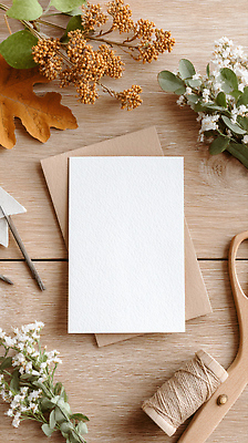 JPG 무료이미지 편집이미지 꽃 리본 프로포즈 포장 자연 탁자 나뭇잎 가을 편지지 오브젝트 수공예 편집실사 AI포토 AI콘텐츠 식물 계절 가구 잎 공예 편지 CG 생태계 파일형식