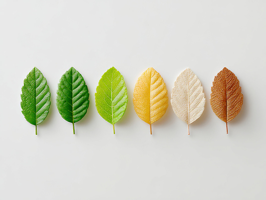 JPG 모양 식물 편집이미지 디자인 계절 컬러 잎 자연 초록색 갈색 노란색 변화 배열 그림 생태계 편집실사 AI포토 AI콘텐츠 컨셉 CG 파일형식