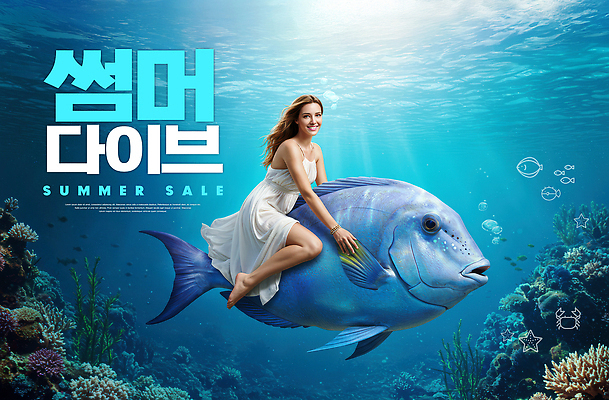 PSD 편집이미지 여자 바다 휴가 생물 미소 여름 수중 수영 수상스포츠 산호초 알림 다이빙 의료성형뷰티 이미지편집 계절 스포츠 표정 사람 수중식물 수중스포츠 파일형식