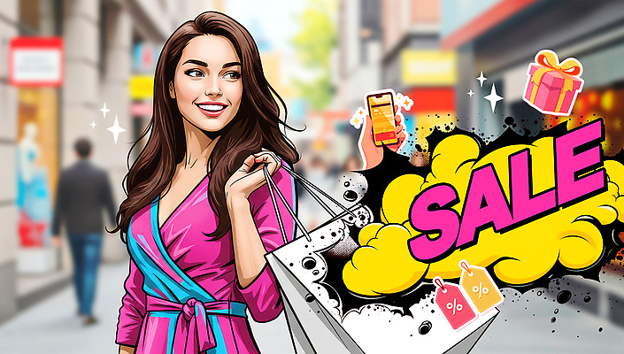 PSD 편집이미지 여자 패션 모션 거리 웃음 쇼핑 쇼핑백 세일 상점 도시 분위기 알림 즐거움 외출 이미지편집 감정 컨셉 가방 표정 사람 파일형식