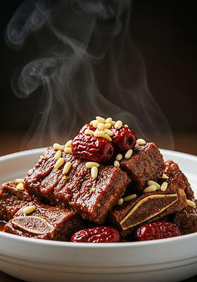 JPG 편집이미지 한식 음식 재료 따뜻함 요리 식사 소고기 양념 수증기 준비 대추 잣 편집실사 AI포토 AI콘텐츠 육류 견과류 CG 파일형식