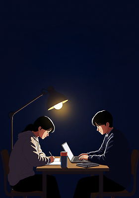 JPG 학생 일러스트 청소년 탁자 조명 따뜻함 노트북 학습 인테리어 어둠 기록 시간 작업 분위기 커피잔 집중 조용 국내일러스트 AI일러스트 AI콘텐츠 디자인 교육 커피 가구 컨셉 잔 사람 전자제품 파일형식