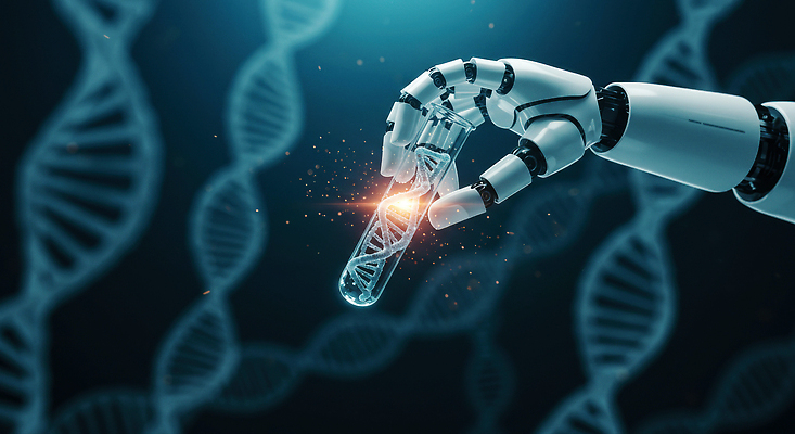 JPG 편집이미지 손 과학 의학 기술 실험 자료 기계 실험실 DNA 생명공학 로봇 분석 시험관 혁명 이미지편집 AI컴퓨터그래픽 AI콘텐츠 컨셉 실험기구 신체부위 파일형식