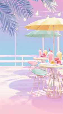 JPG 여유 음료 바다 컬러 일러스트 자연 탁자 동화 휴식 디저트 여름 햇빛 다양 발코니 파라솔 분위기 시원함 즐거움 뷰티풀 국내일러스트 AI일러스트 AI콘텐츠 계절 감정 음식 가구 다수 컨셉 태양 생태계 파일형식