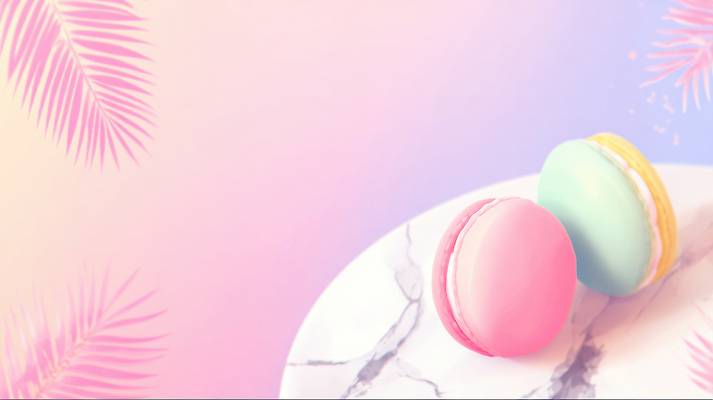 JPG 음식 분홍색 컬러 백그라운드 일러스트 탁자 디저트 과자 식사 카페 달콤 민트 프레젠테이션 대리석 제빵 화사함 파스텔 마카롱 스타일 국내일러스트 AI일러스트 AI콘텐츠 가구 컨셉 재료 학용품 제과제빵 상점 맛 허브 파일형식