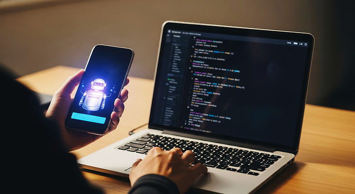 JPG 편집이미지 기술 노트북 스마트폰 컴퓨터 디지털 코드 어플리케이션 로봇 혁명 개발 소프트웨어 터치스크린 프로그래밍 의료성형뷰티 사용자 AI_인공지능 편집실사 AI인물포토 AI콘텐츠 컨셉 전자제품 핸드폰 스마트기기 작업 CG 파일형식 AI포토