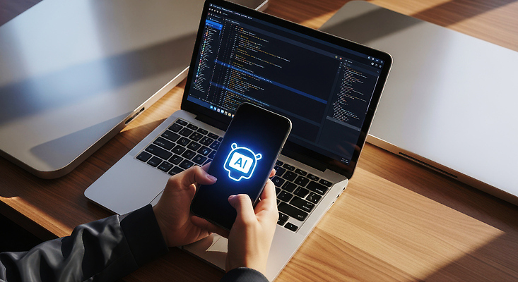 JPG 편집이미지 남자 기술 실내 노트북 스마트폰 컴퓨터 디지털 스크린 작업 코드 어플리케이션 프로그래머 프로그래밍 의료성형뷰티 AI_인공지능 편집실사 AI인물포토 AI콘텐츠 직업 사람 내부 전자제품 핸드폰 스마트기기 CG 개발 파일형식 AI포토