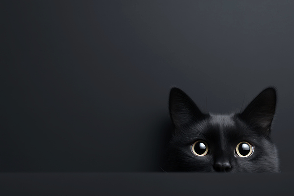 JPG 동물 편집이미지 포즈 모션 생명 반려동물 귀여움 고양이 어둠 눈 관찰 그늘 신비 호기심 이미지편집 편집실사 AI컴퓨터그래픽 AI콘텐츠 자연요소 감정 컨셉 포유류 날씨 CG 파일형식