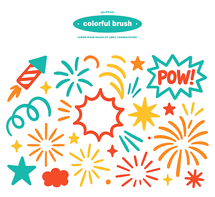 디자인 컬러 백그라운드 일러스트 불꽃놀이 이벤트 그래픽 장식 파티 축제 게임 즐거움 팝아트 생동감 창의성 이펙트그래픽 효과 국내일러스트 AI파일 감정 그래픽백그라운드 놀이 그림 파일형식 벡터