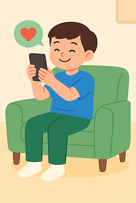 행복 어린이 일러스트 가족 휴식 주택 기술 표정 웃음 소년 취미 친구 스마트폰 소파 귀여움 디지털 스크린 기쁨 소통 순간 연락 거북목증후군 국내일러스트 AI파일 남자 감정 컨셉 의자 관계 사람 건물 핸드폰 스마트기기 질병 파일형식 벡터