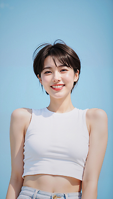 JPG 편집이미지 여자 수영복 여행 자연 밝음 웃음 해변 청춘 햇빛 평화 봄 자유 수줍음 즐거움 의료성형뷰티 편집실사 AI인물포토 AI콘텐츠 옷 계절 감정 바다 컨셉 표정 사람 태양 CG 생태계 파일형식 AI포토