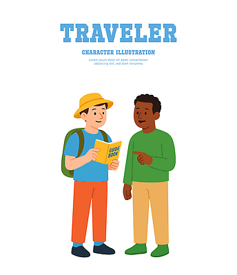 문화 여행 백그라운드 일러스트 모션 거리 대화 친구 여행객 다양 만남 정보 탐험 도시 가이드북 즐거움 교류 소통 탐방 국내일러스트 AI파일 감정 다수 컨셉 관계 말하기 사람 파일형식 벡터