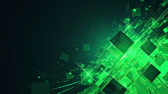 JPG 편집이미지 예술 선 컬러 백그라운드 패턴 추상 기술 그래픽 초록색 빛 우주 공간 정사각형 심플 조화 창의력 디지털아트 효과 이미지편집 AI컴퓨터그래픽 AI콘텐츠 도형 무늬 파일형식