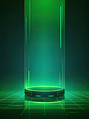 JPG 편집이미지 디자인 예술 백그라운드 미래 조명 기술 형상 그래픽 초록색 빛 인테리어 디지털 공간 기둥 모던 정사각형 격자 혁명 이미지편집 AI컴퓨터그래픽 AI콘텐츠 도형 건축 컬러 컨셉 무늬 파일형식