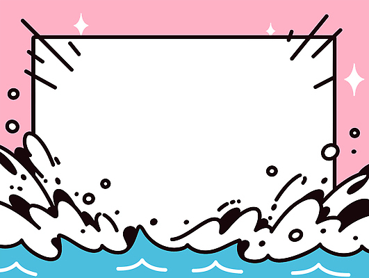 파도 바다 분홍색 컬러 일러스트 자연 하늘 풍경 해변 물 여름 파란색 반짝임 햇빛 일출 일몰 물방울 그림 국내일러스트 AI파일 자연요소 계절 모션 태양 노을 생태계 파일형식 벡터