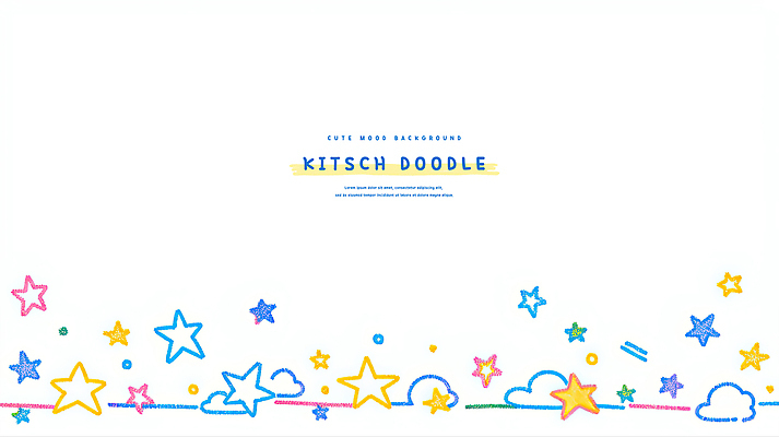 PSD 구름 디자인 별 컬러 백그라운드 일러스트 풍경 귀여움 그림 손그림 화사함 창작 스타일 아기자기 키치 국내일러스트 자연요소 컨셉 파일형식