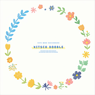 PSD 식물 디자인 꽃 예술 컬러 백그라운드 패턴 일러스트 도안 자연 추상 장식 다양 원형 포근함 생동감 아기자기 국내일러스트 도형 다수 컨셉 무늬 감각 생태계 파일형식