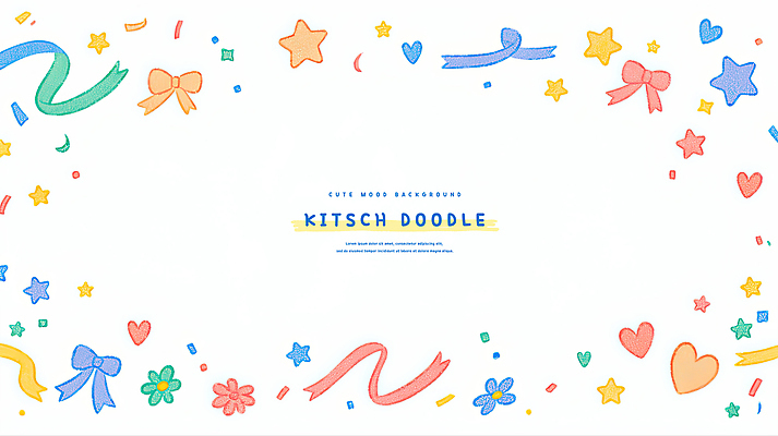 PSD 디자인 꽃 별 리본 컬러 백그라운드 패턴 일러스트 이벤트 장식 귀여움 그림 장면 꾸미기 색채 창의성 아기자기 키치 국내일러스트 자연요소 식물 컨셉 무늬 파일형식