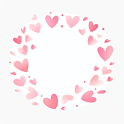 JPG 디자인 커플 기념일 감정 예술 분홍색 컬러 백그라운드 일러스트 결혼식 따뜻함 발렌타인데이 사랑 그래픽 장식 로맨틱 하트 원형 생일 창의성 국내일러스트 AI일러스트 AI콘텐츠 모양 도형 결혼 컨셉 관계 데이이벤트 이벤트 파일형식