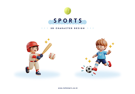 PSD 편집이미지 캐릭터 디자인 어린이 스포츠 축구공 모션 놀이 협력 소년 친구 운동 3D 축구 야구 야구방망이 즐거움 편집3D 남자 감정 공 축구용품 관계 건강 사람 구기 야구용품 디지털합성 파일형식