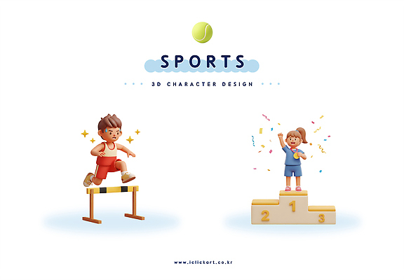 PSD 편집이미지 캐릭터 디자인 어린이 스포츠 모션 놀이 운동 3D 축제 경쟁 기쁨 축하 장애물 즐거움 뛰어넘기 시상대 편집3D 감정 컨셉 건강 사람 디지털합성 넘기 파일형식