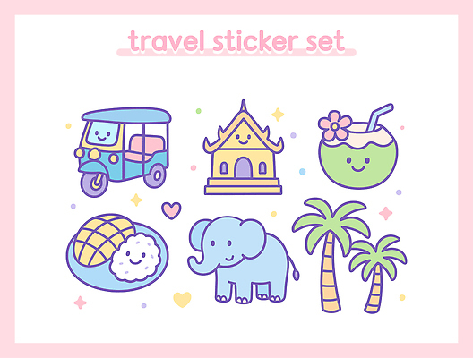 동물 디자인 문화 음식 파도 컬러 여행 스티커 일러스트 코끼리 귀여움 티켓 코코넛 모음 랜드마크 아기자기 국내일러스트 AI파일 바다 컨셉 과일 포유류 한글 파일형식 벡터