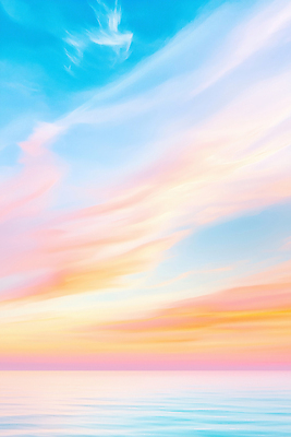 JPG 구름 여유 물결 바다 컬러 일러스트 자연 하늘 풍경 빛 평화 노을 고요 일몰 저녁 감성 파스텔 조화 뷰티풀 색채 수평선 국내일러스트 AI일러스트 AI콘텐츠 자연요소 감정 컨셉 학용품 야간 생태계 파일형식